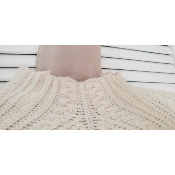 NWT MARC NEW YORK ANDREW MARC IVORY CABLE KNIT BUTTON ACCENT SWEATER XLARGE - Picture 5 of 10